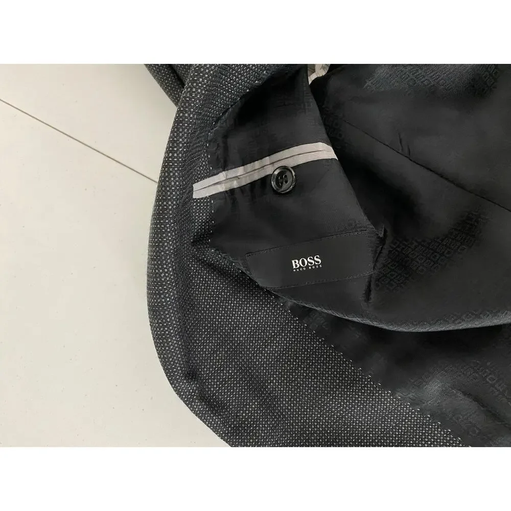 HUGO BOSS Pasini2 Lanificio Tesse textured 2-button wool blazer sport coat 42L